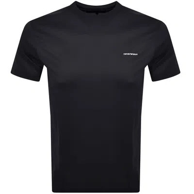 Armani Collezioni Emporio Armani Short Sleeved Logo T Shirt Navy