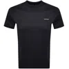 Armani Collezioni Emporio Armani Short Sleeved Logo T Shirt Navy In Black