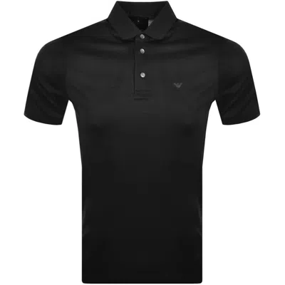 Armani Collezioni Emporio Armani Short Sleeved Polo T Shirt Black