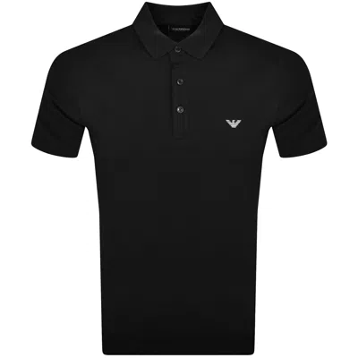 Armani Collezioni Emporio Armani Short Sleeved Polo T Shirt Black