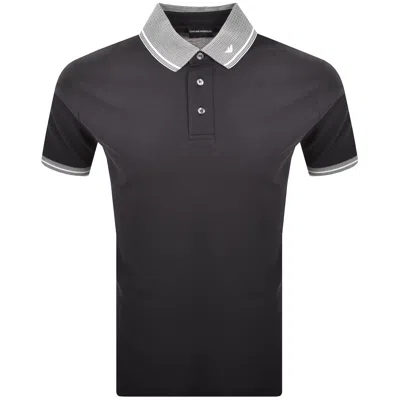 Armani Collezioni Emporio Armani Short Sleeved Polo T Shirt Black
