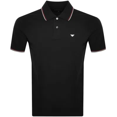 Armani Collezioni Emporio Armani Short Sleeved Polo T Shirt Black