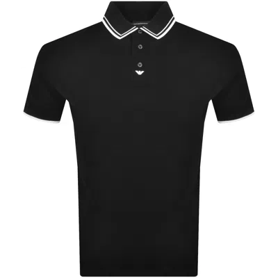 Armani Collezioni Emporio Armani Short Sleeved Polo T Shirt Black