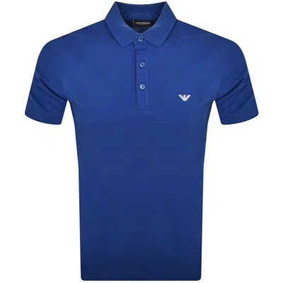 Armani Collezioni Emporio Armani Short Sleeved Polo T Shirt Blue