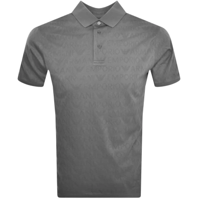 Armani Collezioni Emporio Armani Short Sleeved Polo T Shirt Grey