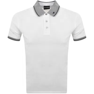 Armani Collezioni Emporio Armani Short Sleeved Polo T Shirt White