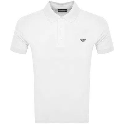 Armani Collezioni Emporio Armani Short Sleeved Polo T Shirt White