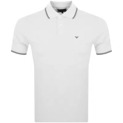 Armani Collezioni Emporio Armani Short Sleeved Polo T Shirt White