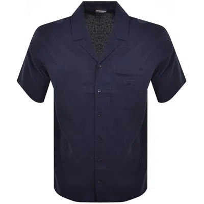 Armani Collezioni Emporio Armani Short Sleeved Shirt Navy