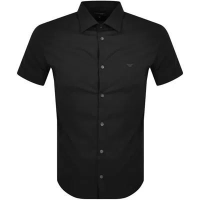 Armani Collezioni Emporio Armani Short Sleeved Slim Fit Shirt Black