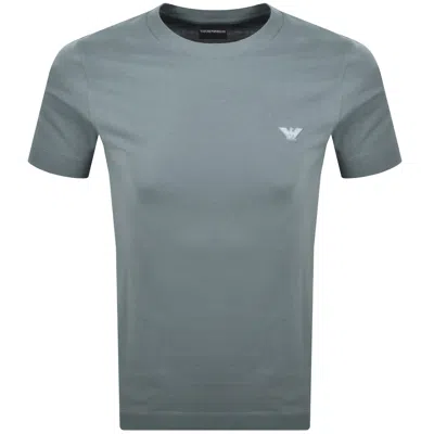 Armani Collezioni Emporio Armani Slim Fit T Shirt Blue In Gray