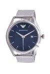 Armani Collezioni Emporio Armani Stainless Steel Mesh Mens Watch And Interchangeable Strap In Silver
