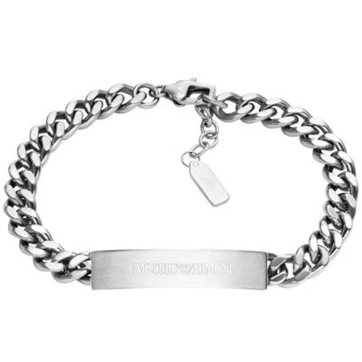 Armani Collezioni Emporio Armani Steel Id Bracelet Silver