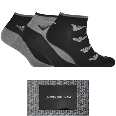 Armani Collezioni Emporio Armani Three Pack Socks Gift Set Black