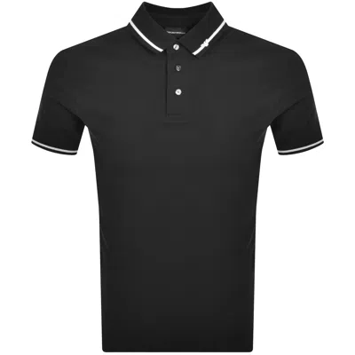 Armani Collezioni Emporio Armani Tipped Polo T Shirt Black
