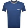 Armani Collezioni Emporio Armani Tipped T Shirt Estate Blue In Blue