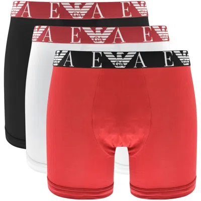 Armani Collezioni Emporio Armani Underwear 3 Pack Boxer Briefs In Black