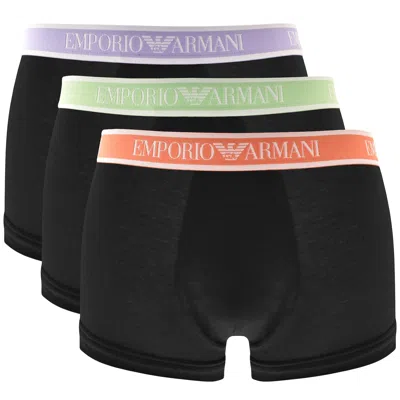 Armani Collezioni Emporio Armani Underwear 3 Pack Boxer Trunks Black