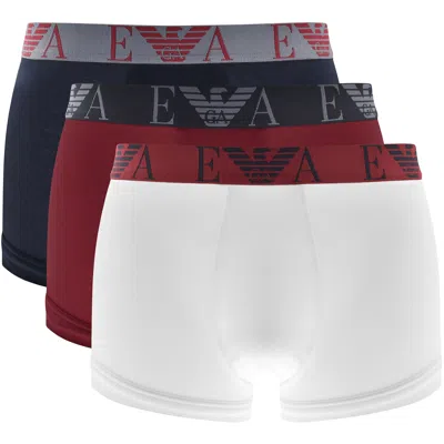 Armani Collezioni Emporio Armani Underwear 3 Pack Boxer Trunks In Multi