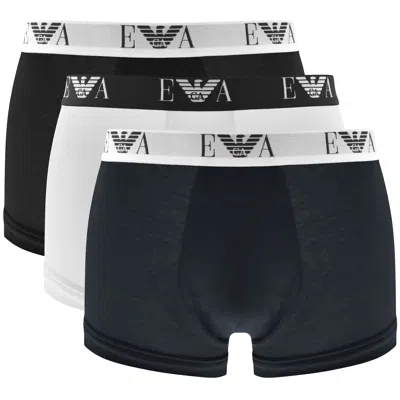 Armani Collezioni Emporio Armani Underwear 3 Pack Boxer Trunks In Multi
