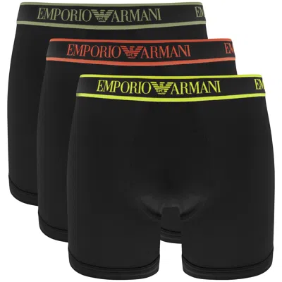 Armani Collezioni Emporio Armani Underwear 3 Pack Boxers Black