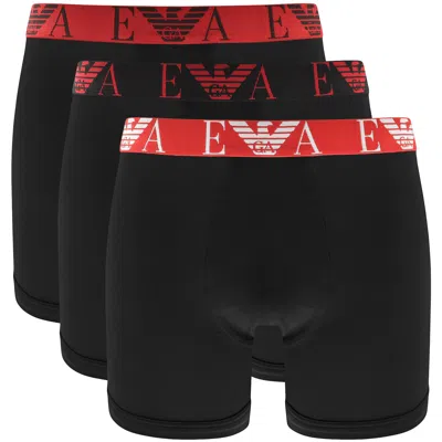 Armani Collezioni Emporio Armani Underwear 3 Pack Boxers In Black