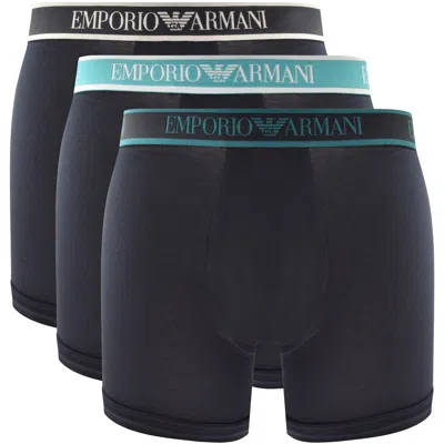 Armani Collezioni Emporio Armani Underwear 3 Pack Boxers In Navy