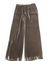 Armani Collezioni Emporio Armani Velvet Trousers In Grey Polyester In Grey