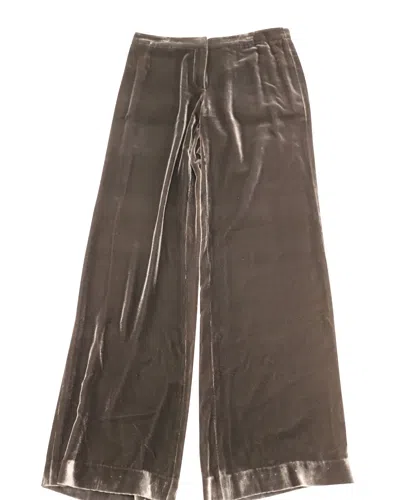 Armani Collezioni Emporio Armani Velvet Trousers In Grey Polyester