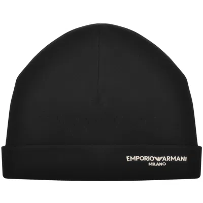 Armani Collezioni Emporio Armani Wool Beanie Black