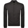 Armani Collezioni Emporio Armani Wool Button Through Polo Raven Grey In Gray