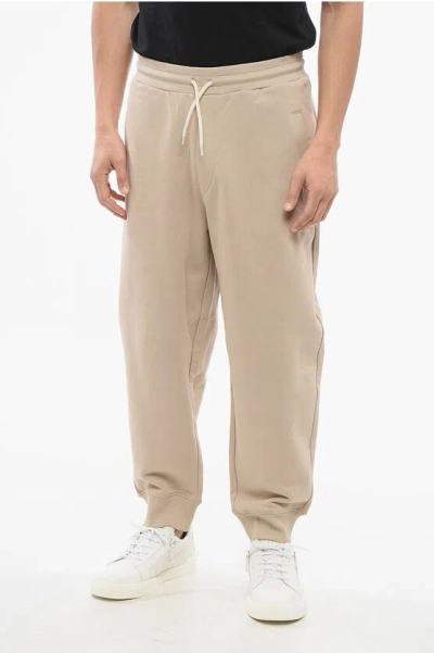 Armani Collezioni Emporio Brushed Cotton Sweatpants With Cuffs