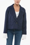 Armani Collezioni Emporio Cropped Blazer With Peak Lapel