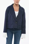 Armani Collezioni Emporio Cropped Blazer With Peak Lapel