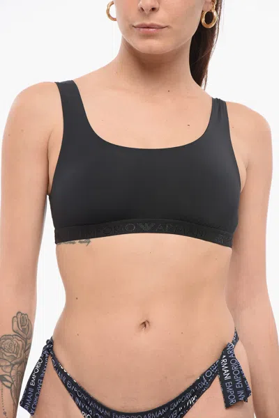 Armani Collezioni Emporio Lycra Bra With Monogram Detail