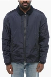 Armani Collezioni Emporio Reversible Windbreaker With Sherpa Lining In Blue