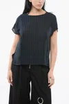 Armani Collezioni Emporio Semi Sheer Oversized Top In Blue