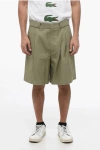 ARMANI COLLEZIONI EMPORIO SINGLE-PLEATED COTTON CARGO SHORTS