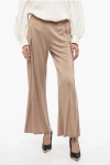 ARMANI COLLEZIONI EMPORIO STRETCHY WIDE-LEG PANTS WITH CONTRASTING TRIMS