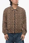 Armani Collezioni Emporio Unlined Reversible Bomber Jacket With Animal Pattern In Brown