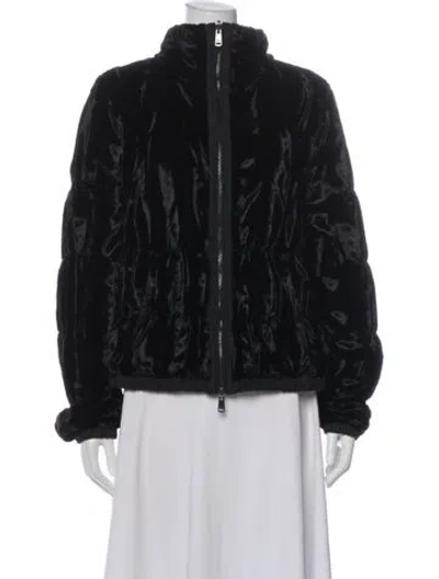 Pre-owned Armani Collezioni Faux Fur Jacket In Black