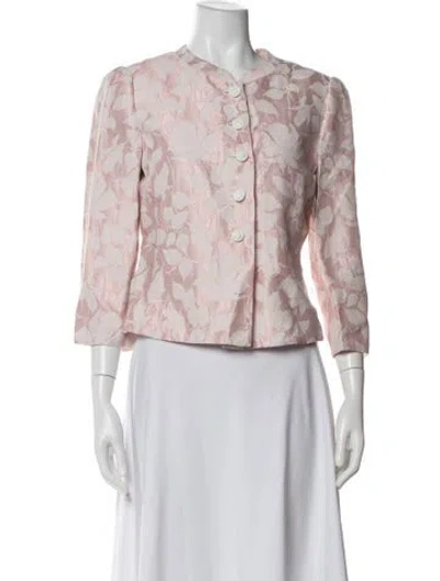 Pre-owned Armani Collezioni Floral Print Jacket W/ Tags In Pink