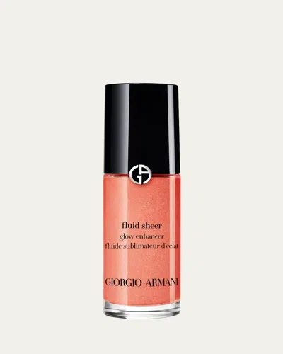 Armani Collezioni Fluid Sheer Glow Enhancer Highlighter Makeup In 5 Peach Blush