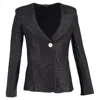 Armani Collezioni Giorgio Armani Single-buttoned Blazer In Black Polyamide In Black