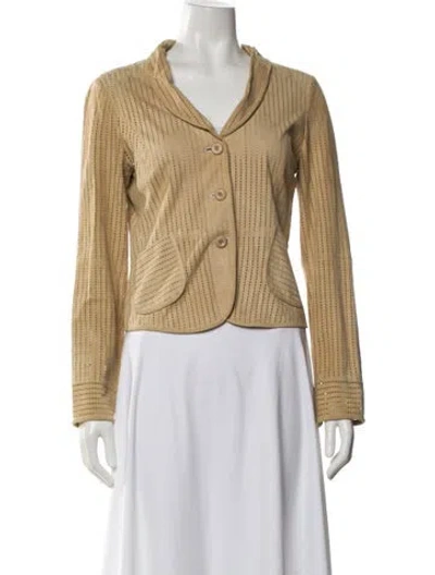 Pre-owned Armani Collezioni Goat Leather Evening Jacket