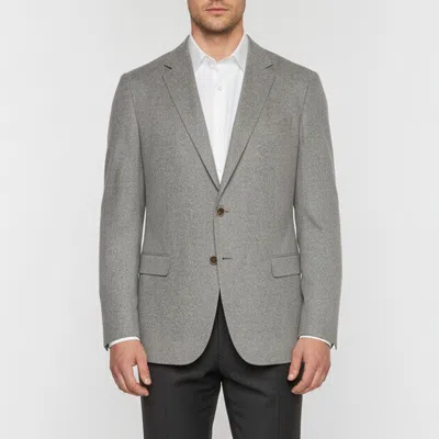 Pre-owned Armani Collezioni Grey Flannel Single Breasted Blazer Xxxl