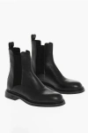 ARMANI COLLEZIONI HAMMERED LEATHER CHELSEA BOOTS