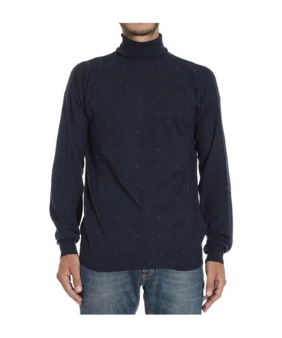 Armani Collezioni High-necked Pullover In Black