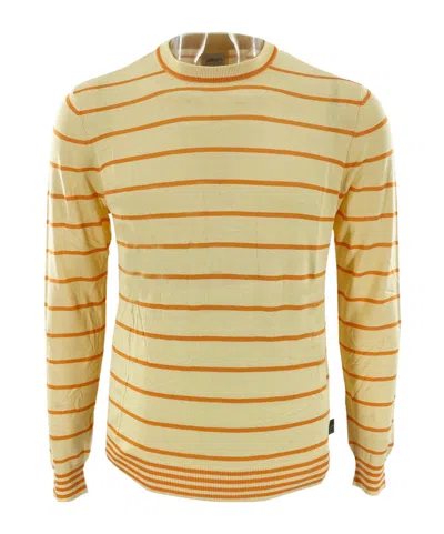 Armani Collezioni Horizontal Striped Sweater In Nude