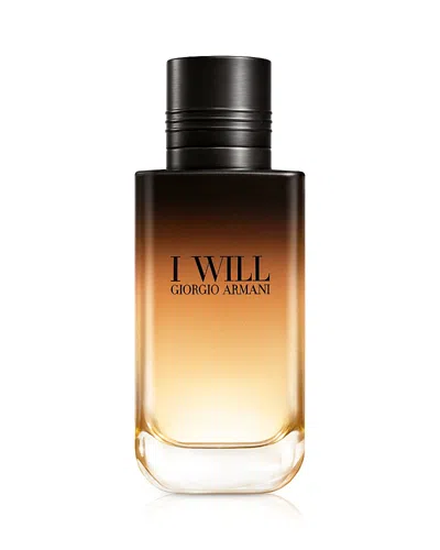 Armani Collezioni I Will Eau De Parfum With Vanilla & Woodleather 3.3 Oz. In Transparent